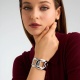Bransoletka sztywna z dużymi ogniwami - stalowa - Moderno