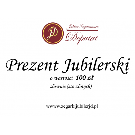 Prezent Jubilerski 100zł